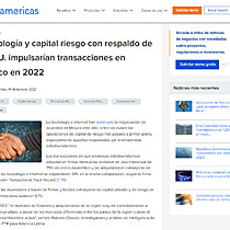 Tecnologa y capital riesgo con respaldo de EE.UU. impulsaran transacciones en Mxico en 2022